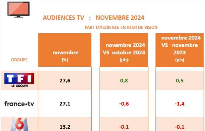 Ascolti televisivi: TF1 continua la sua ascesa e France 2 rallenta leggermente la sua caduta