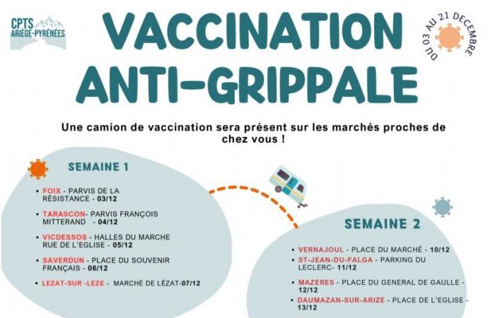 Un camion di vaccinazioni antinfluenzali attraversa l’Ariège, da Foix ad Ax-les-Thermes