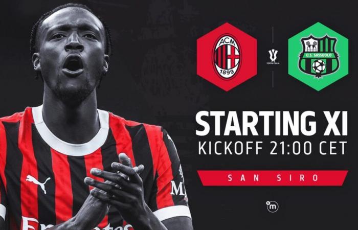 Ufficiale: Milan-Sassuolo 11 titolari