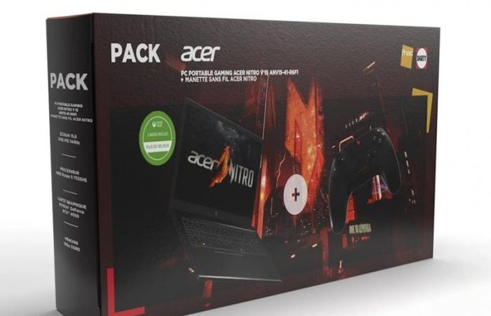 Acer Nitro V 15 ANV15-41-R6F1, Laptop gaming creativo nero in confezione 15″ 144Hz AMD Ryzen 5 7535HS RTX 4050 + gamepad – LaptopSpirit