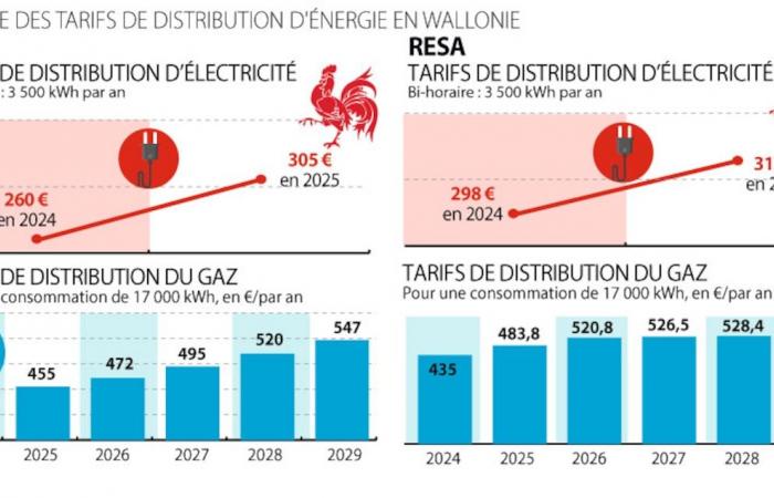 La distribuzione dell’energia costerà di più in Vallonia