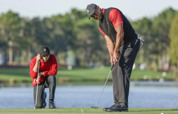 Tiger Woods ritorna per una gara di duetti con suo figlio