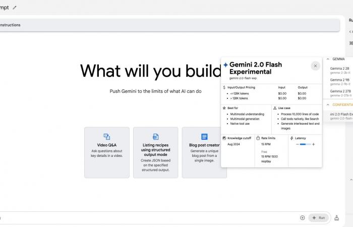 Gemini Flash 2.0 viene lanciato su AI Studio e Gemini sul web