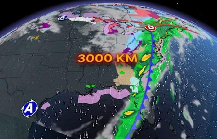 Sistema potente: conseguenze oltre 3000 chilometri