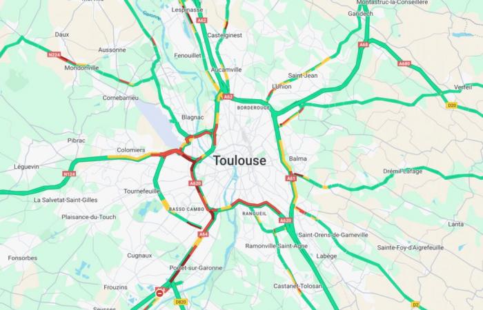 Live: grandi ingorghi sulla A64 e sulla A620 a Tolosa questo mercoledì sera