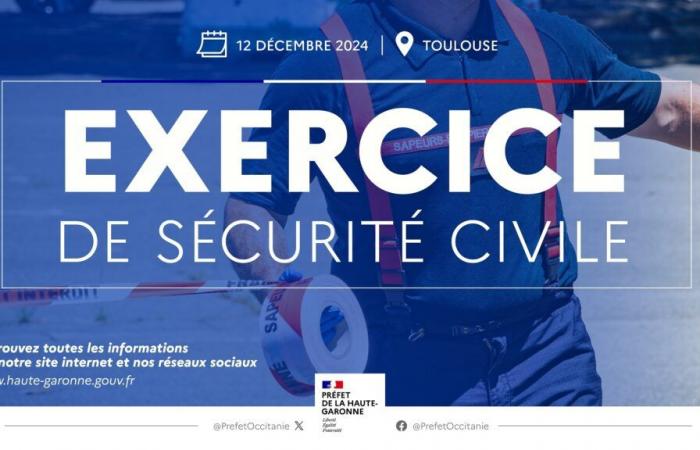 Garonna – Esercitazione di sicurezza civile a Tolosa giovedì 12 dicembre 2024