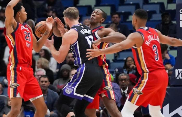 Sabonis ha ottenuto il record stagionale di 32 punti e 20 rimbalzi e ha portato i Kings alla vittoria per 111-109 sui Pelicans