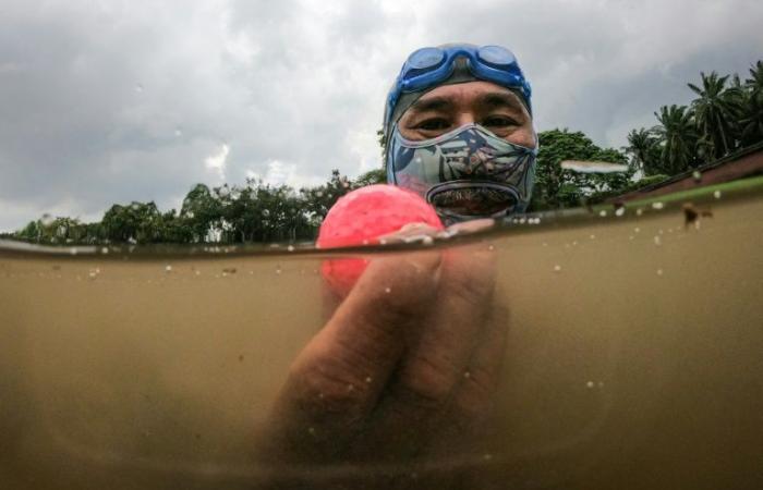 pescare palline da golf, la riconversione di un ex palombaro dell'esercito