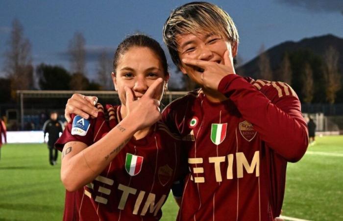 Napoli 1 – 2 AS Roma femminile: la Roma soffre ma vince nel finale.