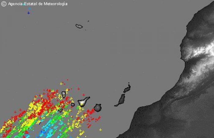 La tempesta Dorothea lascia vento, pioggia e fulmini questo sabato notte alla Palma