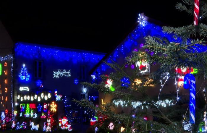 ogni Natale, Maryse ricopre la sua casa di illuminazioni