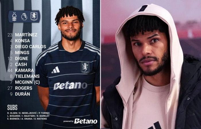 Tyrone Mings costretto a ritirarsi dalla formazione dell’Aston Villa per affrontare il Nottingham Forest all’ultimo minuto per infortunio