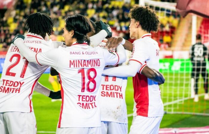 Il gruppo dell'AS Monaco per la trasferta di Reims