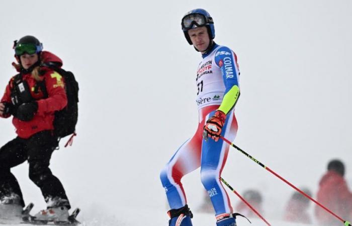 pesante caduta di Clément Noël durante il gigante della Val d'Isère