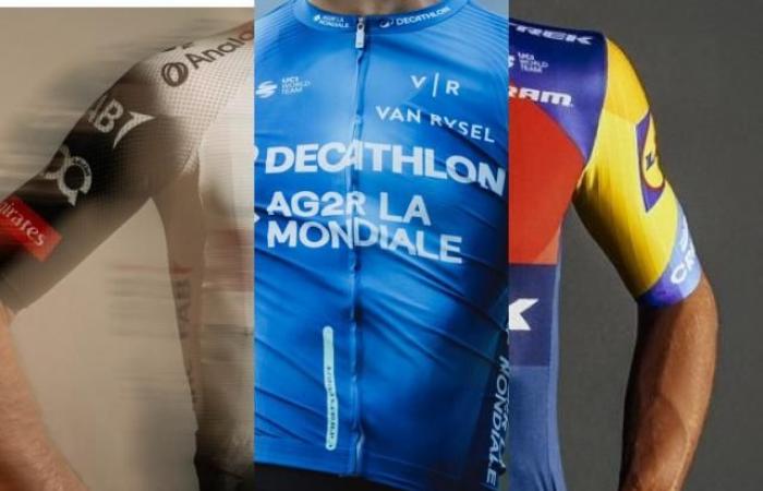 Le maglie 2025 delle squadre ciclistiche World Tour in immagini