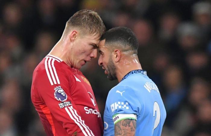 La lettera d’amore di Rasmus Hojlund ritorna dopo lo scontro con Kyle Walker durante la vittoria per 2-1 del Man Utd contro il Manchester City nel derby di Manchester | Notizie di calcio