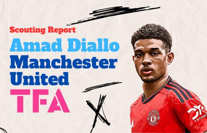 Rapporto scout di Amad Diallo al Manchester United 2024/25