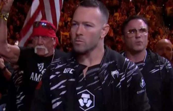 Hulk Hogan e Chael Sonnen hanno accompagnato Colby Covington alla gabbia stasera