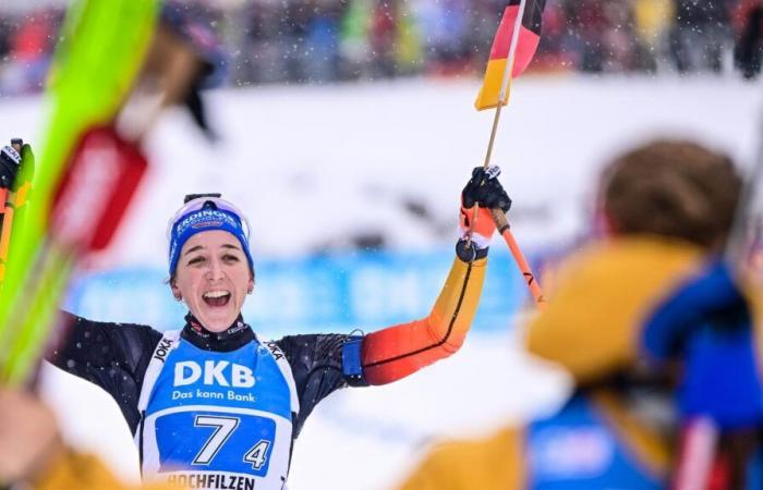 Biathlon: la staffetta femminile tedesca festeggia a Hochfilzen