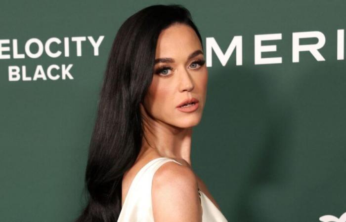 Katy Perry statuaria in uno stretto abito di lamé, brilla sul red carpet