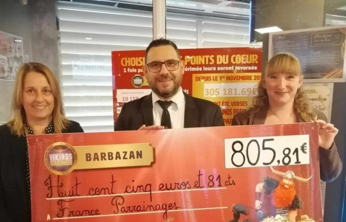 Barbazan. Donazione di € 805,81 a France Parrainage