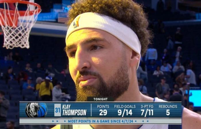 Klay Thompson (29 punti) ha ricordato i bei ricordi dei Warriors