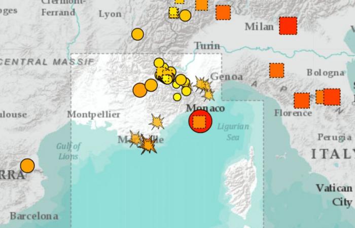 Un terremoto di magnitudo 4 è stato avvertito lunedì sera al largo delle coste della Costa Azzurra