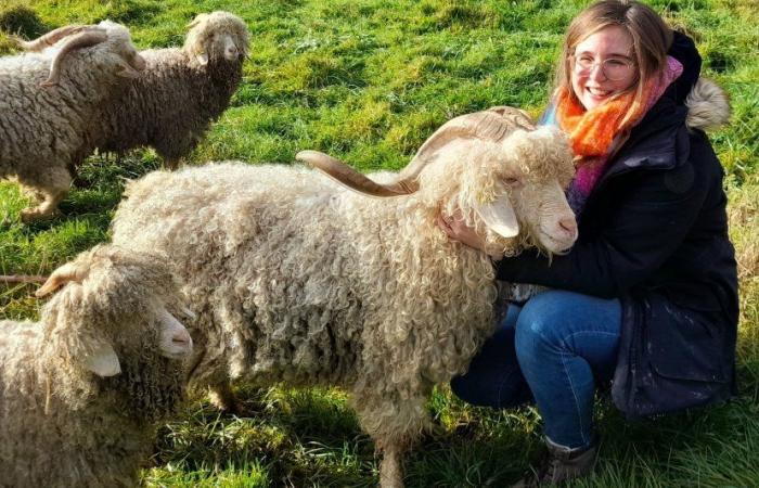 Emmanuelle trasforma la lana delle sue capre in tesori