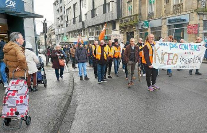 Dimostrazione degli autisti della Kicéo a Vannes: la rete si spezza ovunque