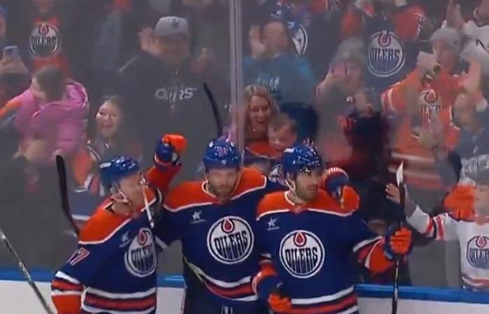 Leon Draisaitl segna già il suo 24° gol stagionale e il 4° gol della vittoria ai tempi supplementari