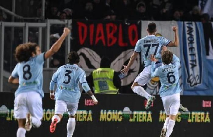 La Lazio passa 2-1 nel finale: Marusic regala i tre punti sul Lecce. Gli highlights