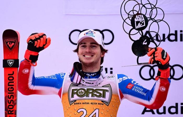 Il francese Léo Anguenot secondo nello slalom gigante dell'Alta Badia dietro a King Odermatt