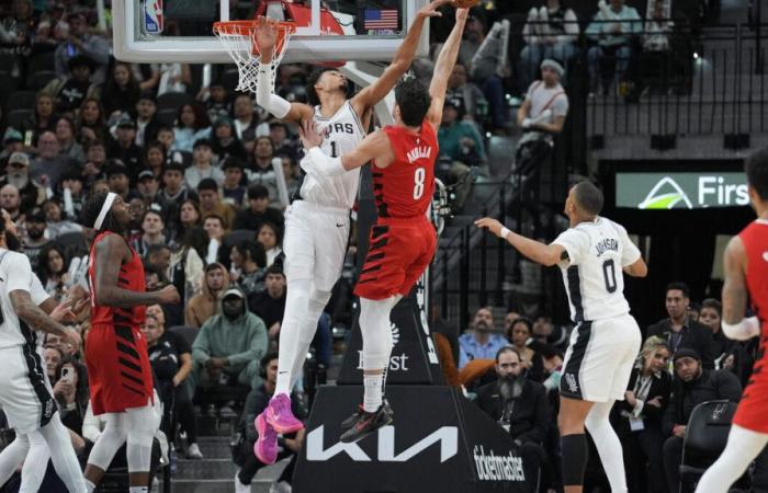 NBA: l'incredibile video dei 10 “muro” di Wembanyama contro Portland