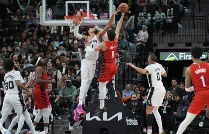 Victor Wembanyama eguaglia il suo record di stoppate, gli Spurs vincono contro i Blazers