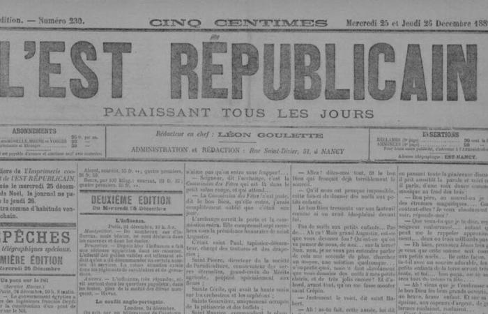 Nancy. L'Est repubblicano dei Natali passati: uno sguardo al 25 dicembre 1889