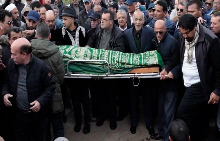 Funerali a Casablanca del defunto attore Mohamed El Khalfi