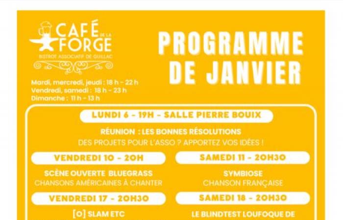 Guillac. Incontro: Il café de la forge prende i suoi propositi per il 2025!