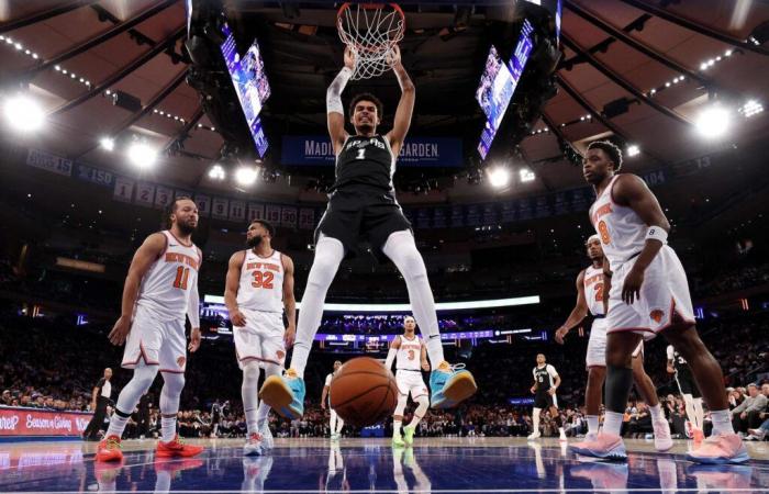 Victor Wembanyama brilla al Madison Square Garden, nonostante la sconfitta dei San Antonio Spurs