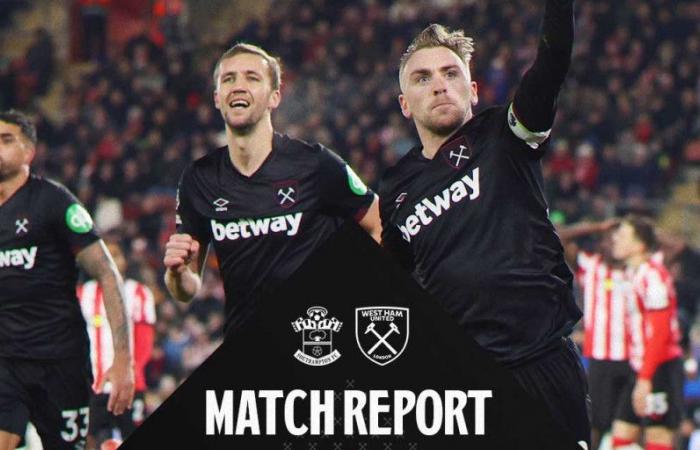 Cronaca della partita | Il gol di Bowen nel Santo Stefano mette a dura prova il Southampton