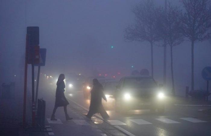 KMI avvisa con codice giallo per nebbia e condizioni scivolose nelle Fiandre