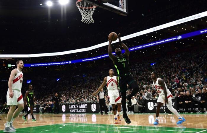 Jaylen Brown out per i Celtics per uno stiramento alla spalla destra