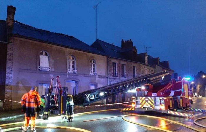 Un incendio questo giovedì 2 gennaio in un edificio nel centro di Fougères