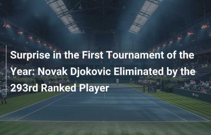 Sorpresa nel primo torneo dell’anno: Novak Djokovic eliminato dal 293esimo giocatore in classifica