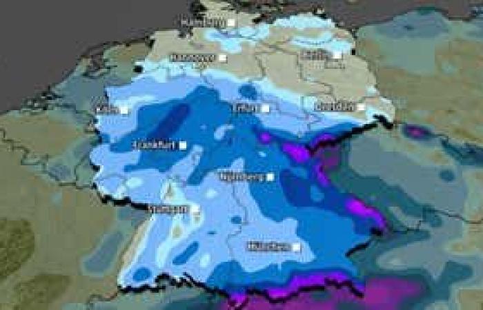 Una massiccia nevicata ha colpito la Germania questo fine settimana