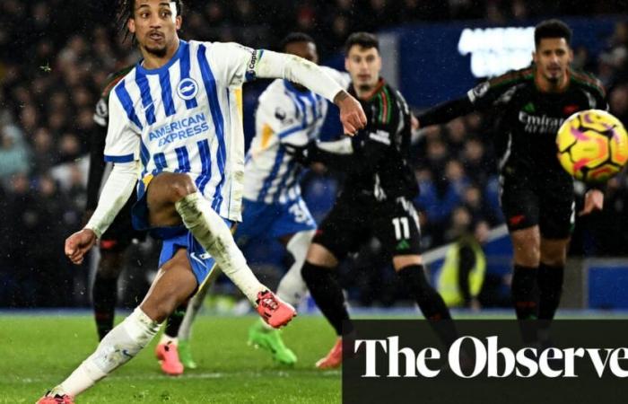 Il rigore di João Pedro per il Brighton fa male all’Arsenal dopo che Saliba ha avuto un problema di testa