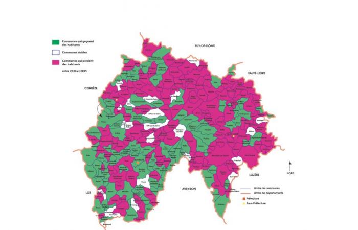 Il Cantal guadagna un po’, in un contesto regionale di rallentamento demografico