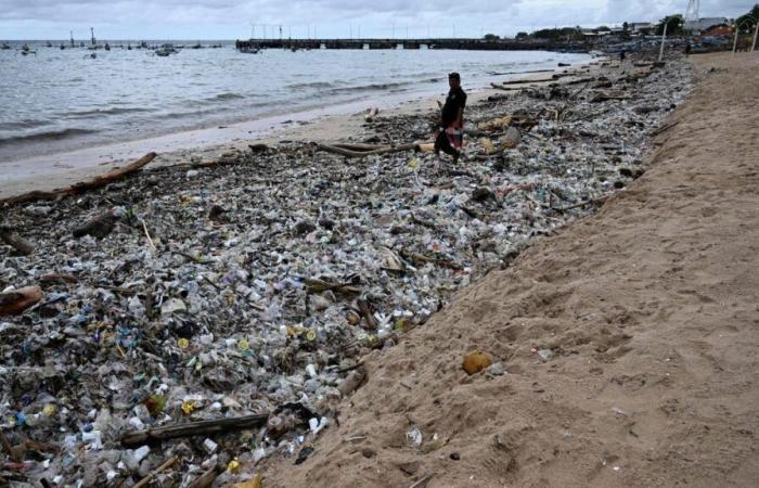 Spiagge invase dai rifiuti a Bali