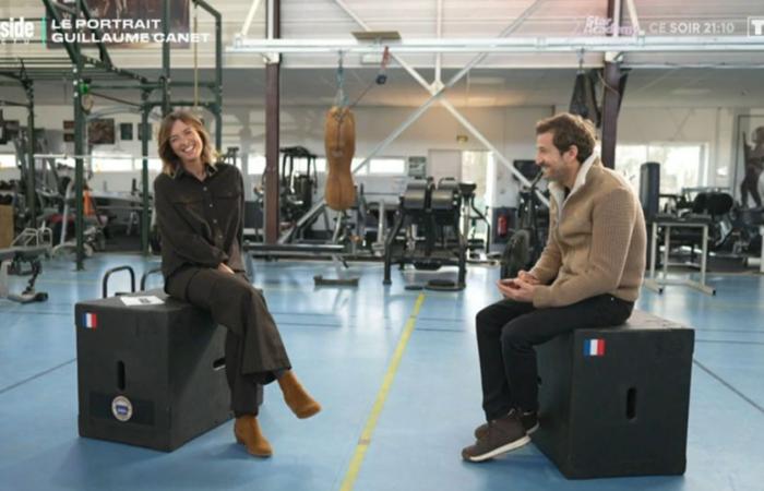 Isabelle Ithuburu intrappolata da Guillaume Canet in un’intervista