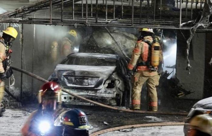 Incendio di un veicolo a Rosemont, Montreal