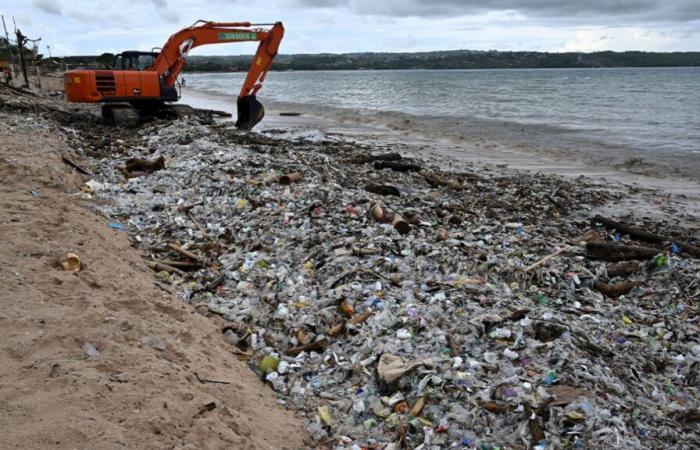 a Bali, le spiagge paradisiache trasformate in un mare di rifiuti di plastica